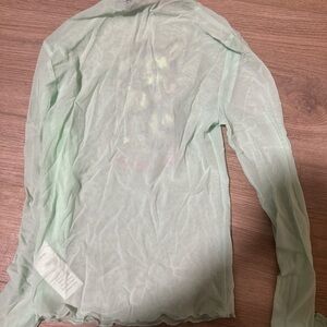 Urban Outfitters Sheer Mint Green Blouse